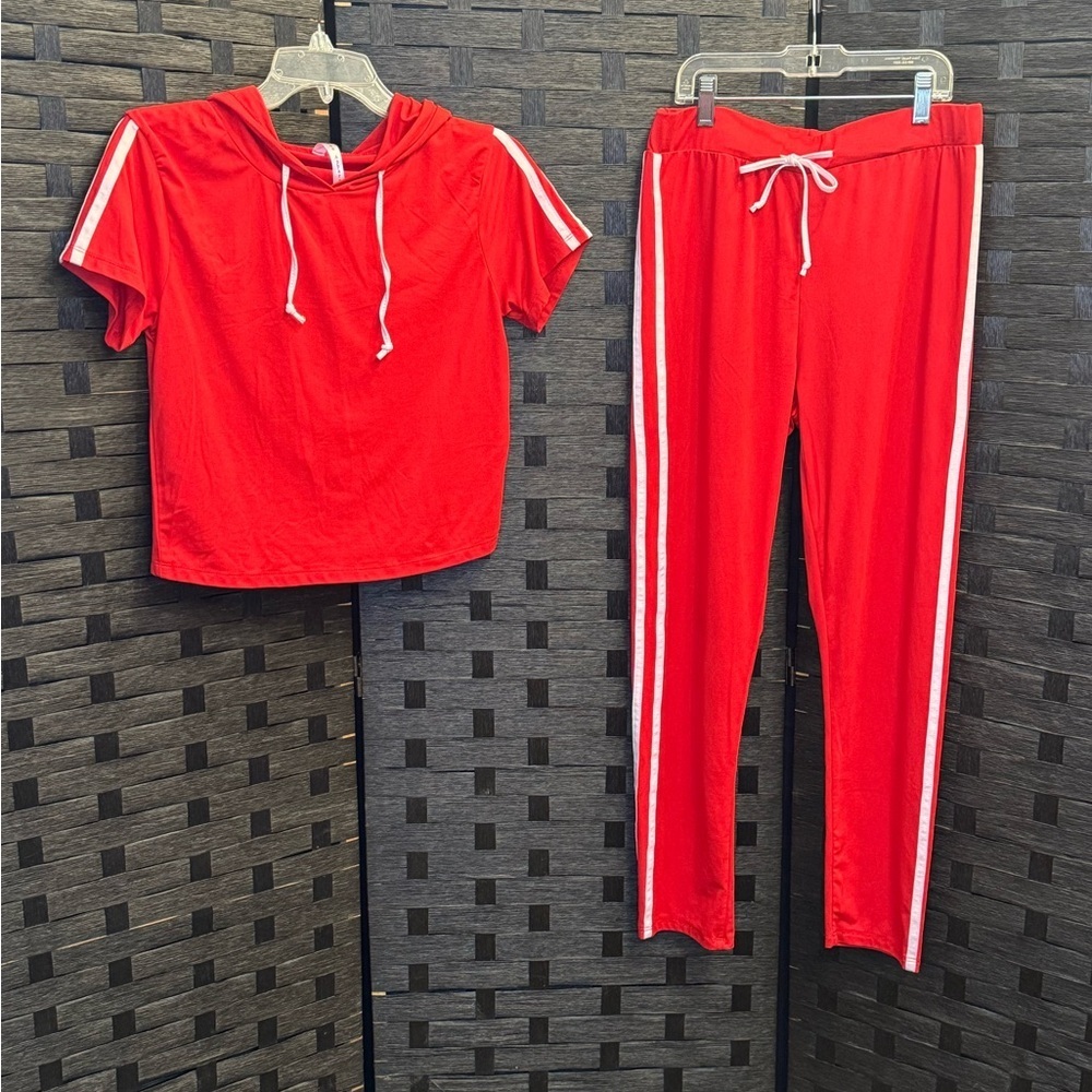 ICON Apparel New York Red Hoodie and Jogger Set